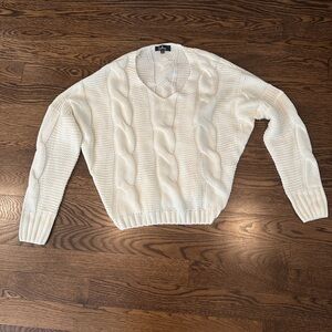 Lulus White Cable Knit Sweater